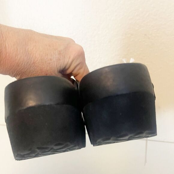 Birkenstock Papillio Gizeh Flex Black Leather Platform Sandals Size 9 NWT - Picture 8 of 16